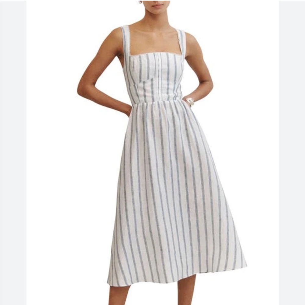 Reformation Tagliatelle Linen Dress